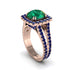 Emerald Pave Split Shank Engagement Ring - Averie No. 65