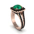 Emerald Pave Split Shank Engagement Ring - Averie No. 35 image 1