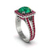 Emerald Pave Split Shank Engagement Ring - Averie No. 51