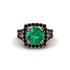 Emerald Pave Split Shank Engagement Ring - Averie No. 35