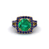 Emerald Pave Split Shank Engagement Ring - Averie No. 64