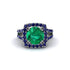 Emerald Pave Split Shank Engagement Ring - Averie No. 66 image 2