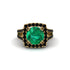 Emerald Pave Split Shank Engagement Ring - Averie No. 34