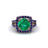 Emerald Pave Split Shank Engagement Ring - Averie No. 65 image 2