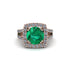 Emerald Pave Split Shank Engagement Ring - Averie No. 5 image 2