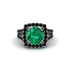 Emerald Pave Split Shank Engagement Ring - Averie No. 36