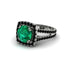 Emerald Pave Split Shank Engagement Ring - Averie No. 36 image 3