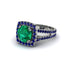 Emerald Pave Split Shank Engagement Ring - Averie No. 66