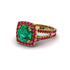 Emerald Pave Split Shank Engagement Ring - Averie No. 49 image 3