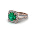 Emerald Pave Split Shank Engagement Ring - Averie No. 5