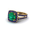 Emerald Pave Split Shank Engagement Ring - Averie No. 64