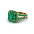 Emerald Pave Split Shank Engagement Ring - Averie No. 19