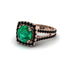 Emerald Pave Split Shank Engagement Ring - Averie No. 35