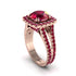Ruby Pave Split Shank Engagement Ring - Averie No. 56 image 1