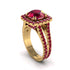 Ruby Pave Split Shank Engagement Ring - Averie No. 55 image 1