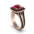 Ruby Pave Split Shank Engagement Ring - Averie No. 41 image 1