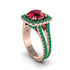 Ruby Pave Split Shank Engagement Ring - Averie No. 26 image 1