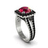 Ruby Pave Split Shank Engagement Ring - Averie No. 42 image 1