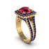 Ruby Pave Split Shank Engagement Ring - Averie No. 70 image 1