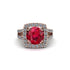 Ruby Pave Split Shank Engagement Ring - Averie No. 11 image 2