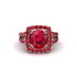 Ruby Pave Split Shank Engagement Ring - Averie No. 56 image 2