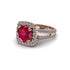 Ruby Pave Split Shank Engagement Ring - Averie No. 11 image 3