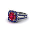 Ruby Pave Split Shank Engagement Ring - Averie No. 72