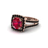 Ruby Pave Split Shank Engagement Ring - Averie No. 41 image 3