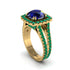 Sapphire Pave Split Shank Engagement Ring - Averie No. 28 image 1