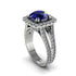 Sapphire Pave Split Shank Engagement Ring - Averie No. 15 image 1