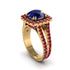 Sapphire Pave Split Shank Engagement Ring - Averie No. 58 image 1