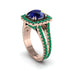 Sapphire Pave Split Shank Engagement Ring - Averie No. 29 image 1