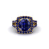 Sapphire Pave Split Shank Engagement Ring - Averie No. 73 image 2