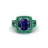 Sapphire Pave Split Shank Engagement Ring - Averie No. 30 image 2