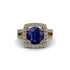 Sapphire Pave Split Shank Engagement Ring - Averie No. 13 image 2
