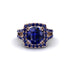 Sapphire Pave Split Shank Engagement Ring - Averie No. 74 image 2