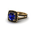 Sapphire Pave Split Shank Engagement Ring - Averie No. 43