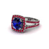 Sapphire Pave Split Shank Engagement Ring - Averie No. 60 image 3