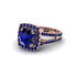 Sapphire Pave Split Shank Engagement Ring - Averie No. 74