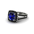 Sapphire Pave Split Shank Engagement Ring - Averie No. 45 image 3