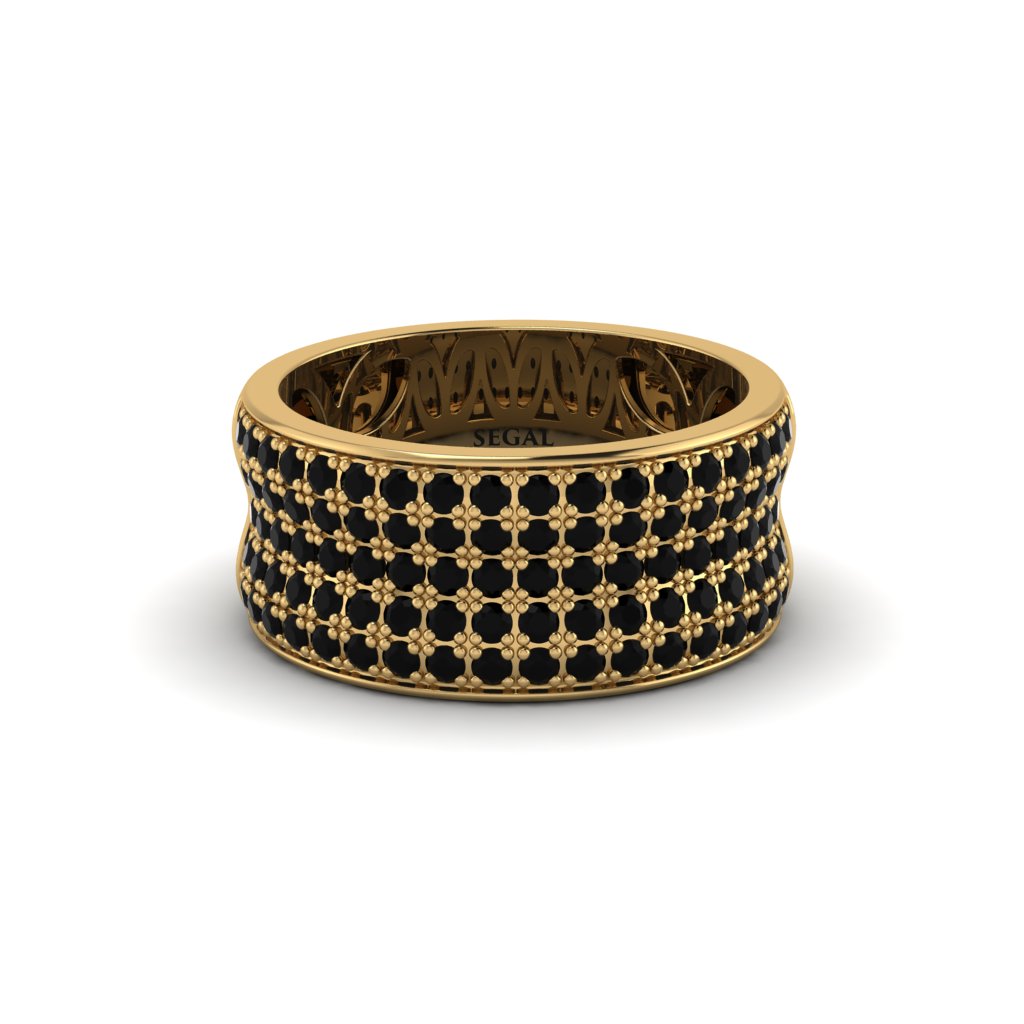 Black Diamond Pave Eternity Wedding Band - Mckinley No. 7