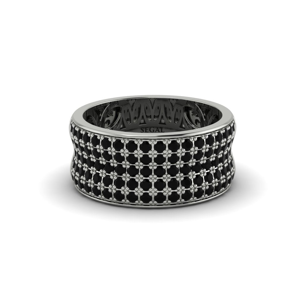 Black Diamond Pave Eternity Wedding Band - Mckinley No. 9