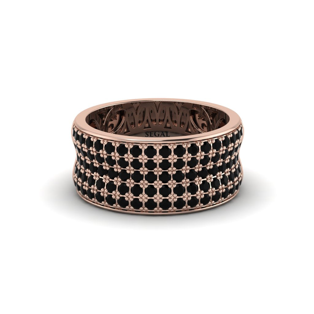 Black Diamond Pave Eternity Wedding Band - Mckinley No. 8