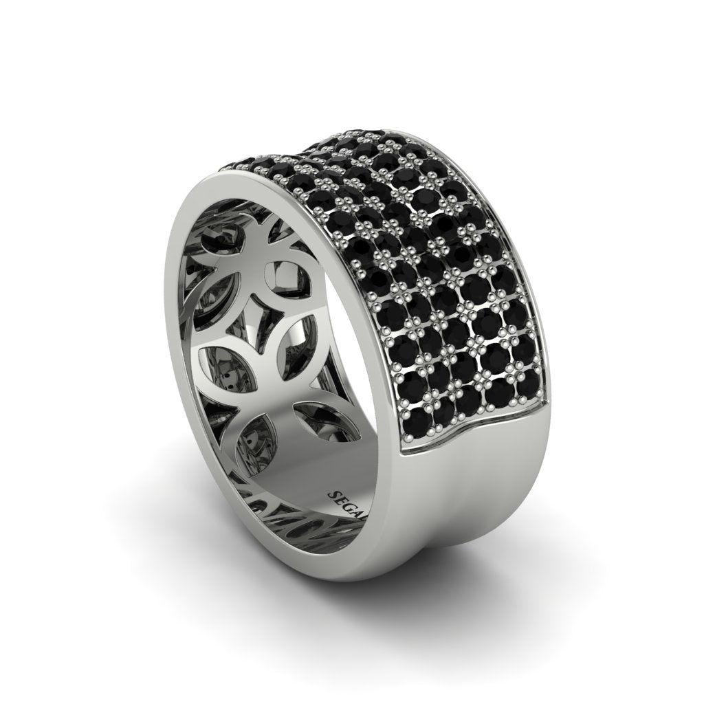 Black Diamond Pave Eternity Wedding Band - Mckinley No. 9