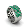 Emerald Pave Eternity Wedding Band - Mckinley No. 6