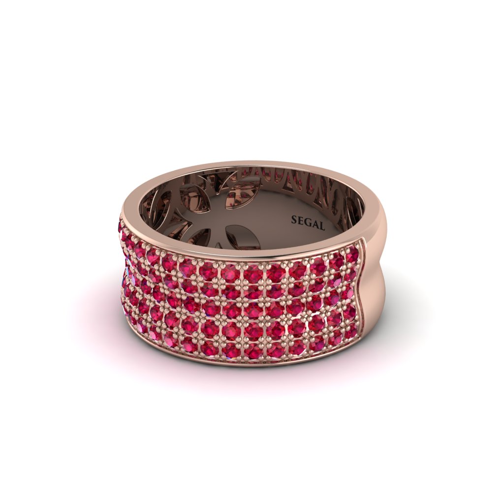 Ruby Pave Eternity Wedding Band - Mckinley No. 11