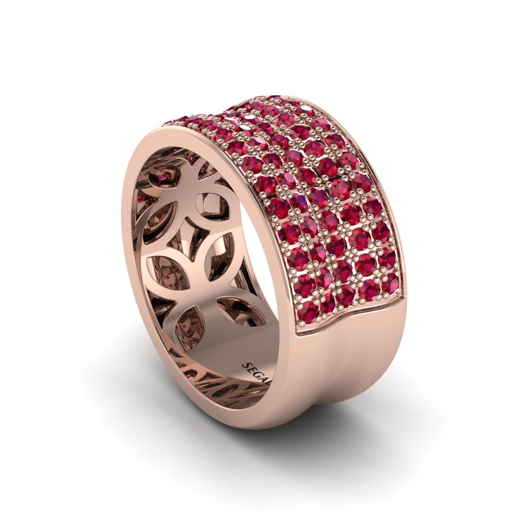 Ruby Pave Eternity Wedding Band - Mckinley No. 11