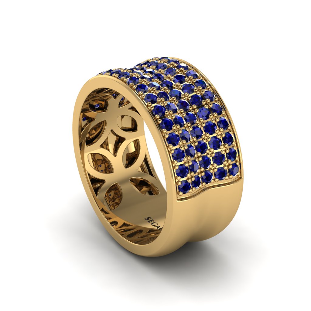 Sapphire Pave Eternity Wedding Band - Mckinley No. 13