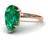 Pear Cut Emerald Solitaire Engagement Ring - Elle No. 5