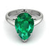 Pear Cut Emerald Solitaire Engagement Ring - Elle No. 6 image 2
